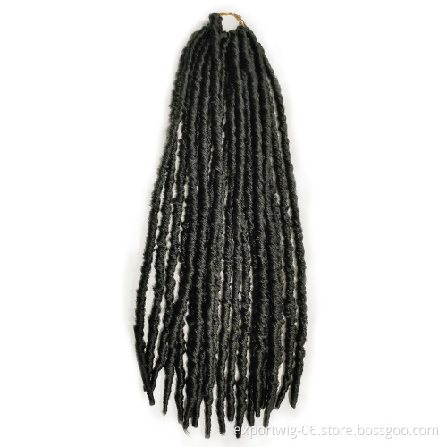 Synthetic Braiding Hair Extensions Dreadlocks Goddess Soft Faux Locs Crochet Straight Gypsy Locs Braids Hair For Women